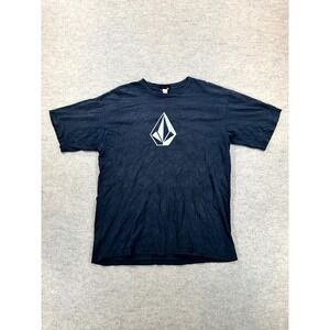 Volcom T Shirt Mens Large Black Graphic Logo Short Sleeve Crew Neck Pullover